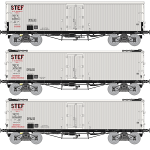 Ree modeles WB-581 Set de 3 Wagons TP FRIGO, Trappes à Glace, SNCF, STEF, ep. III Ree Modeles WB-581 - 5