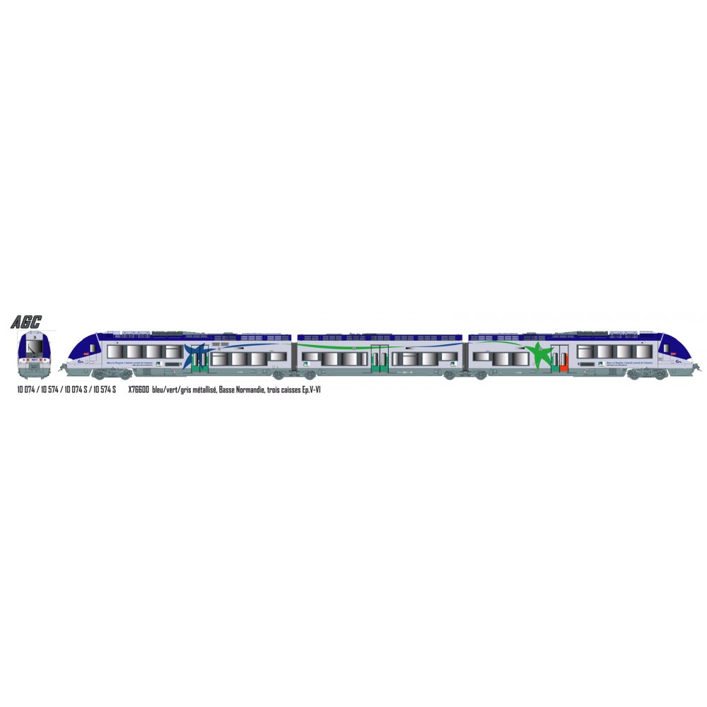 LS Models 10074S Autorail AGC X 76633, Basse Normandie, digital sonore LS Models 10074S Autorail AGC X 76633, Basse Normandie, digital sonore