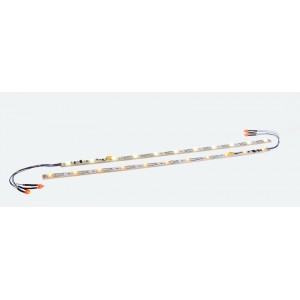 Esu 50709 Platine éclairage wagon, 11 LED Jaune, 255mm, cablé avec LEDs de fin de convoi, avec décodeur Esu Esu_50709 - 2