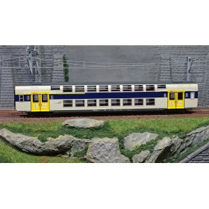 ViTrains 3214L Voiture voyageurs VB2N SNCF, livré Nord Pas de Calais, 1ère/2ème classe, Logo casquette, avec éclairage ViTrains 