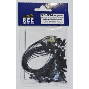 REE Modeles XB-934 Attelage CONDUCTEUR à AIMANT NEM362, 3 Tailles S/M/L (8 paires) Ree Modeles XB-934 - 1