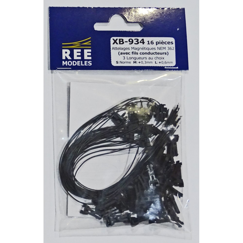 REE Modeles XB-934 Attelage CONDUCTEUR à AIMANT NEM362, 3 Tailles S/M/L (8 paires) Ree Modeles XB-934 - 1