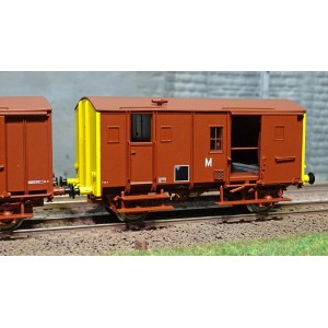 EPM 51.00.12 Set de 3 wagons marchandise Fourgons Us, rouge UIC, toit et châssis rouge, SNCF,  ep.V-VI EPM, Euro Passion Models 