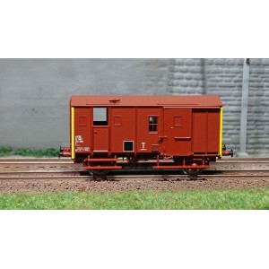 EPM 51.02.10 Wagon marchandise Fourgon Uk, rouge UIC, toit et châssis rouge, SNCF, Cul Jaune, ep.IV EPM, Euro Passion Models EPM