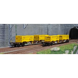Trix 24136 Set de 2 wagons porte-conteneurs "Terrassement Stuttgart 21", AAE