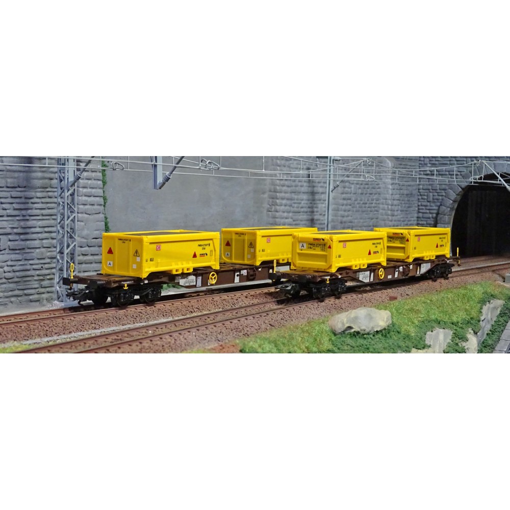 Trix 24136 Set de 2 wagons porte-conteneurs "Terrassement Stuttgart 21", AAE Trix Trix_24136 - 1