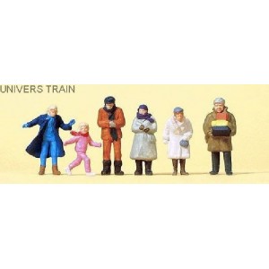 Preiser 14037 personnages, passants vetements d'hivert Preiser Preiser_14037 - 1