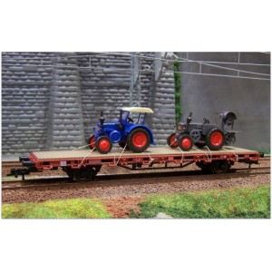 Kibri 26252 Wagon plat à essieux avec deux tracteurs Kibri Kibri_26252 - 1