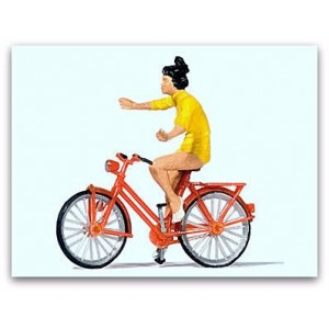 Preiser 28181 personnages, femme faisant du vélo sans tenir le guidon Preiser Preiser_28181 - 1
