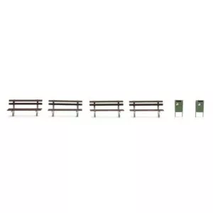 Artitec 387.244 Set de bancs de parc et poubelles Artitec Arti_387.244 - 1