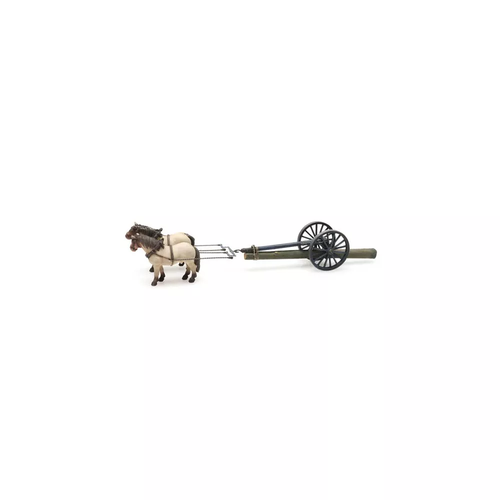Artitec 387.425 Chevaux et attelage rondin de bois Artitec Arti_387.425 - 1