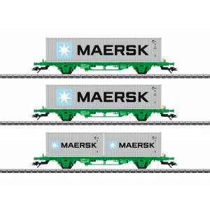 Marklin 47726 Set de 3 wagons porte-conteneurs Lgns, SJ Marklin Marklin_47726 - 5
