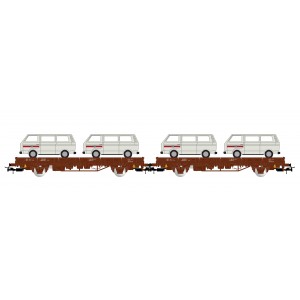 Rivarossi HR6458 Set de 2 wagons type Kls, DB, chargé 4 camionnettes Volkswagen T2 Rivarossi HR6458 - 4