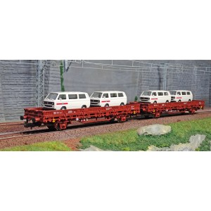 Rivarossi HR6458 Set de 2 wagons type Kls, DB, chargé 4 camionnettes Volkswagen T2 Rivarossi HR6458 - 2