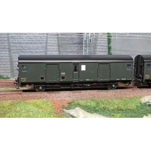 Models World 30301 Set de 2 Wagons fourgons, SNCF, Dqd2m, Vert 306, marquage 1950, feux fin de convoi Models World MW_30301 - 2