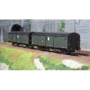 Models World 30301 Set de 2 Wagons fourgons, SNCF, Dqd2m, Vert 306, marquage 1950, feux fin de convoi Models World MW_30301 - 4