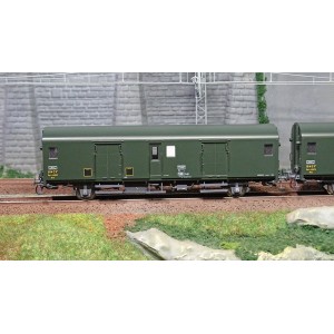 Models World 30305 Set de 2 Wagons fourgons, SNCF, Dqd2m, Vert 301, marquage 1956, feux fin de convoi Models World MW_30305 - 2