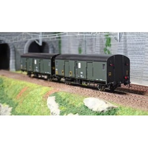 Models World 30303 Set de 2 Wagons fourgons, SNCF, Dqd2m, Vert 306, marquage 1956, feux fin de convoi Models World MW_30303 - 4