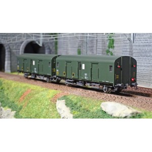 Models World 30305 Set de 2 Wagons fourgons, SNCF, Dqd2m, Vert 301, marquage 1956, feux fin de convoi Models World MW_30305 - 4