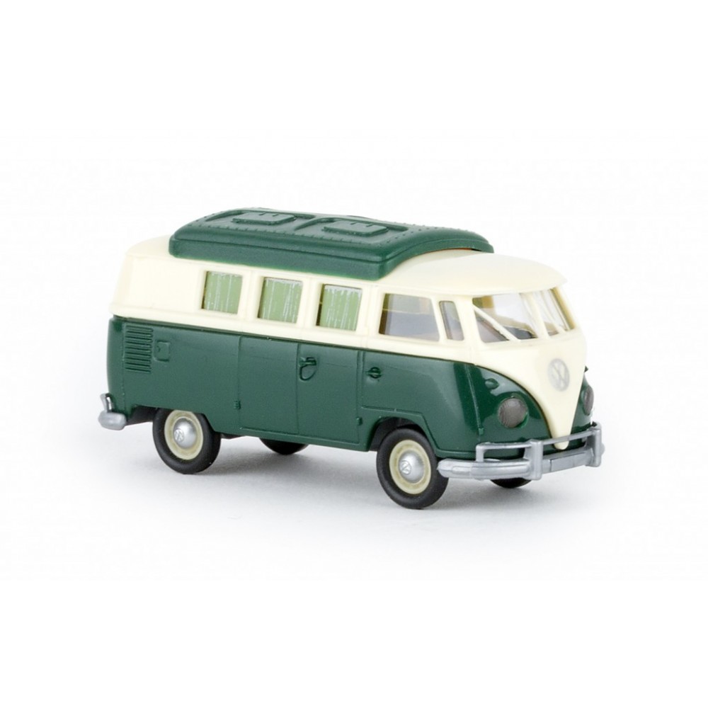 Brekina 31603 Volkswagen Camping car T2, beige et vert Sai Sai_31603 - 1