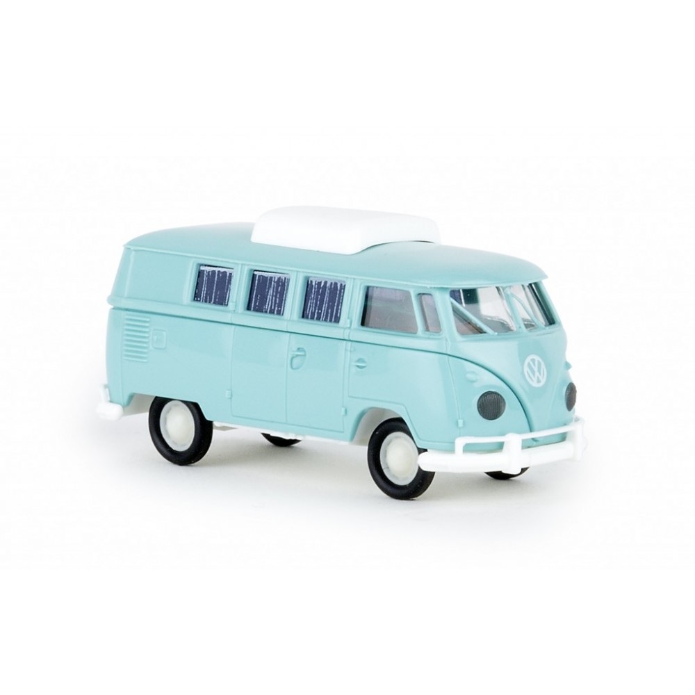 Brekina 31604 Volkswagen Camping car T2, avec toit relevable, bleu pastel Sai Sai_31604 - 1