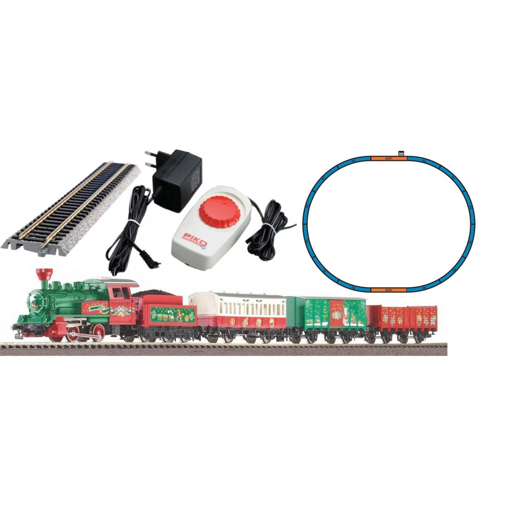 Piko 57081 Coffret de départ noël locomotive vapeur et 3 voitures Piko Piko_57081 - 1