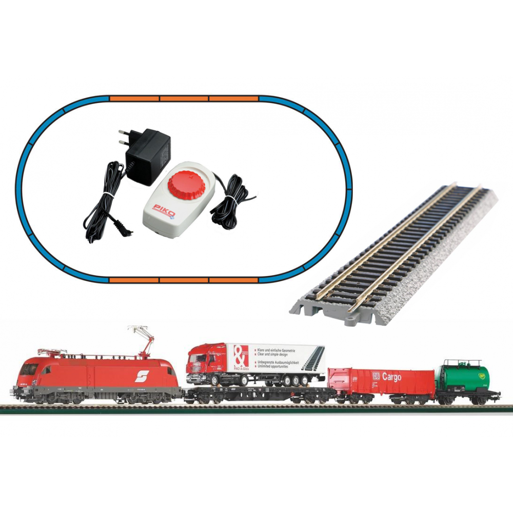 Piko 57177 Coffret de départ analogique marchandise, avec locomotive Taurus ÖBB Piko Piko 57177 - 1 Piko 57177 Coffret de départ analogique marchandise, avec locomotive Taurus ÖBB Piko Piko 57177 - 1