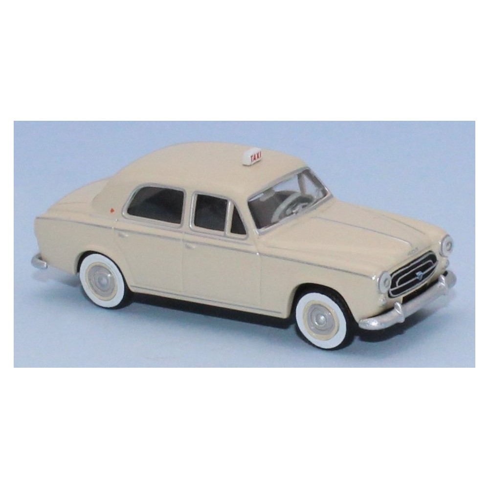 SAI 6210 Peugeot 403 8cv, taxi beige ivoire, version luxe, pneus à flancs blancs Sai Sai_6210 - 1