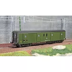 Ree Modeles VB353 Fourgon à bogies, ex-PLM, métallisé, vert 306, SNCF, feux fonctionnels Ree Modeles VB-353 - 1
