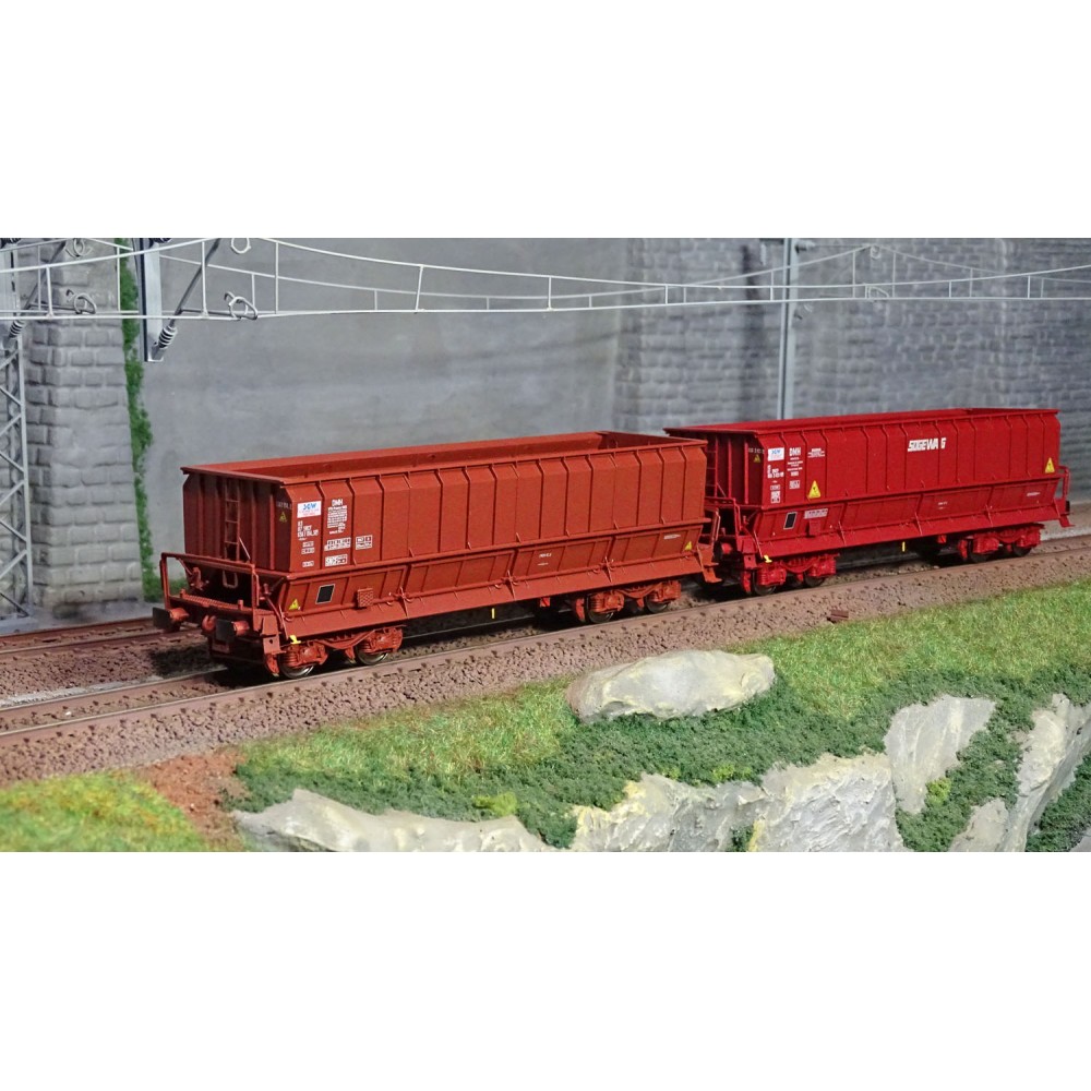 Ls Models 30805 Set de 2 wagons tombereaux, SNCF, DMH rouge UIC, VTG / SOGEWAG Ls models Lsm_30805 - 1