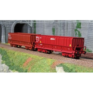 Ls Models 30805 Set de 2 wagons tombereaux, SNCF, DMH rouge UIC, VTG / SOGEWAG Ls models Lsm_30805 - 4
