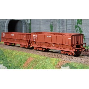 Ls Models 32300 Set de 2 wagons tombereaux, SNCB, DM / DMH rouge UIC, SACILOR Ls models Lsm_32300 - 4