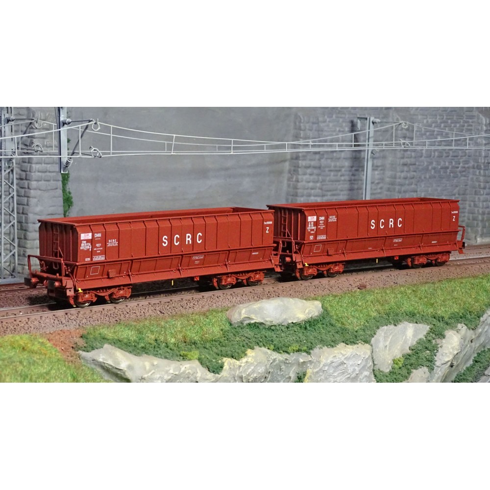 Ls Models 32302 Set de 2 wagons tombereaux, SNCB, DMH rouge UIC, SCRC Ls models Lsm_32302 - 1