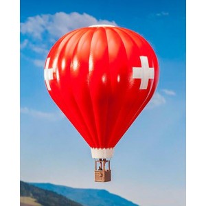 Faller 131004 Maquette, Montgolfiere rouge avec croix du drapeau suisse Faller Faller 131004 - 1