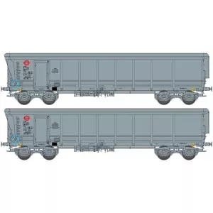 Ree modeles Sud-Express WBSE-010 Set de 2 Wagons Tombereaux TAMS, gris, Bogie Y25, ERMEWA Sudexpress WBSE-010 - 5