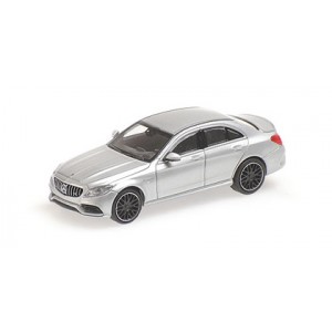 Minichamps 870038101 Voiture Mercedes AMG C63 2017, grise Busch véhicule Busch_870038101 - 1