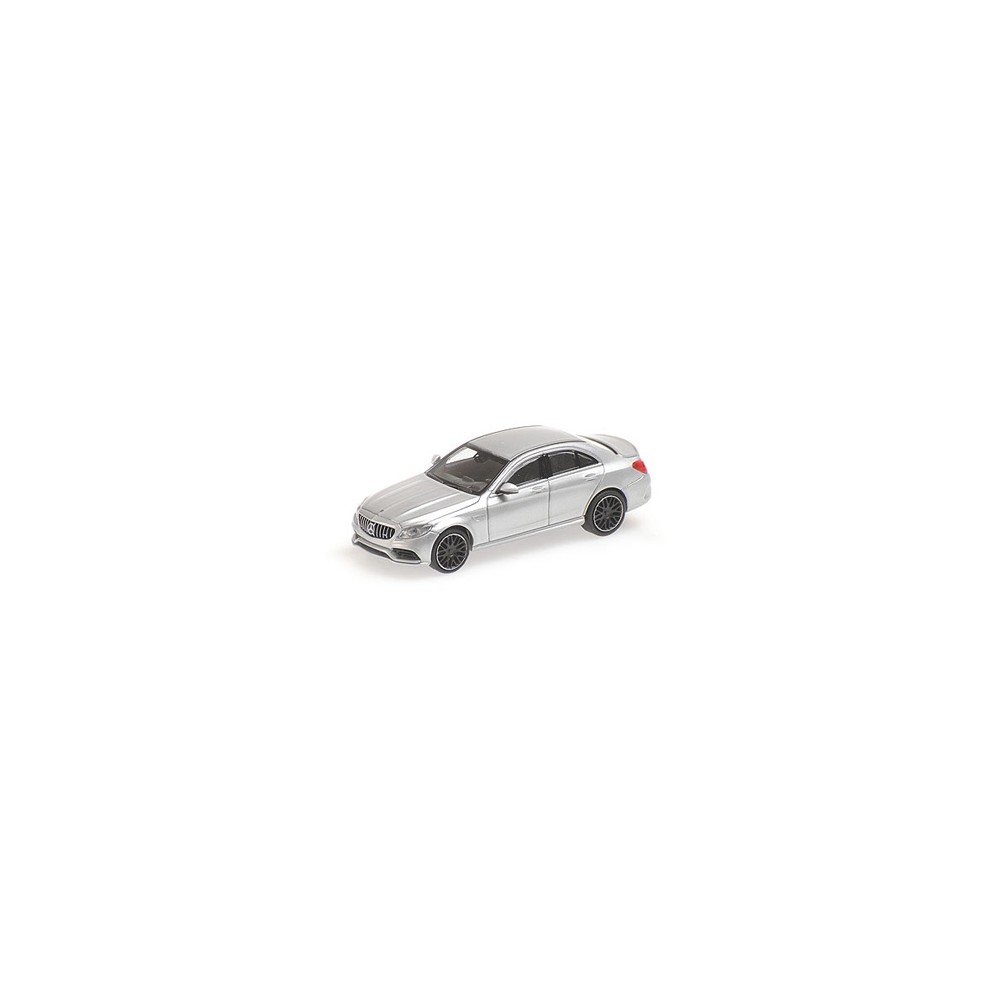 Minichamps 870038101 Voiture Mercedes AMG C63 2017, grise Busch véhicule Busch_870038101 - 1