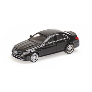 Minichamps 870038102 Voiture Mercedes AMG C63 2017, noire Busch véhicule Busch_870038102 - 1