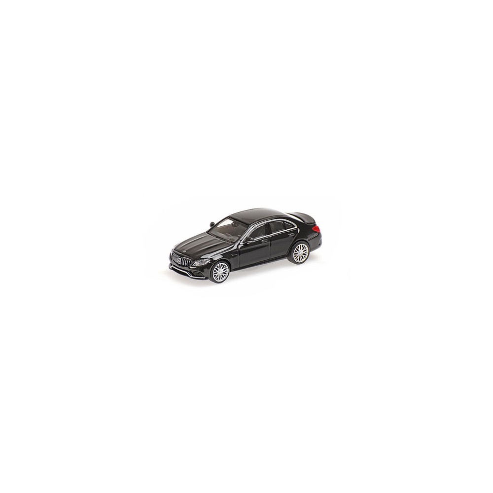 Minichamps 870038102 Voiture Mercedes AMG C63 2017, noire Busch véhicule Busch_870038102 - 1