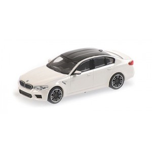 Minichamps 870028000 Voiture BMW M5 2018, blanc Busch véhicule Busch_870028000 - 1