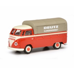 Schuco 452641000 Volkswagen T1b pick-up rouge bâché, "Deutz Service" Schuco Schuco_452641000 - 1