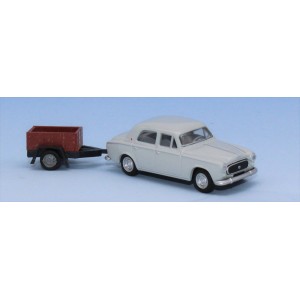 SAI 6239 Peugeot 403-7, gris perle, avec petite remorque Sai Sai_6239 - 1