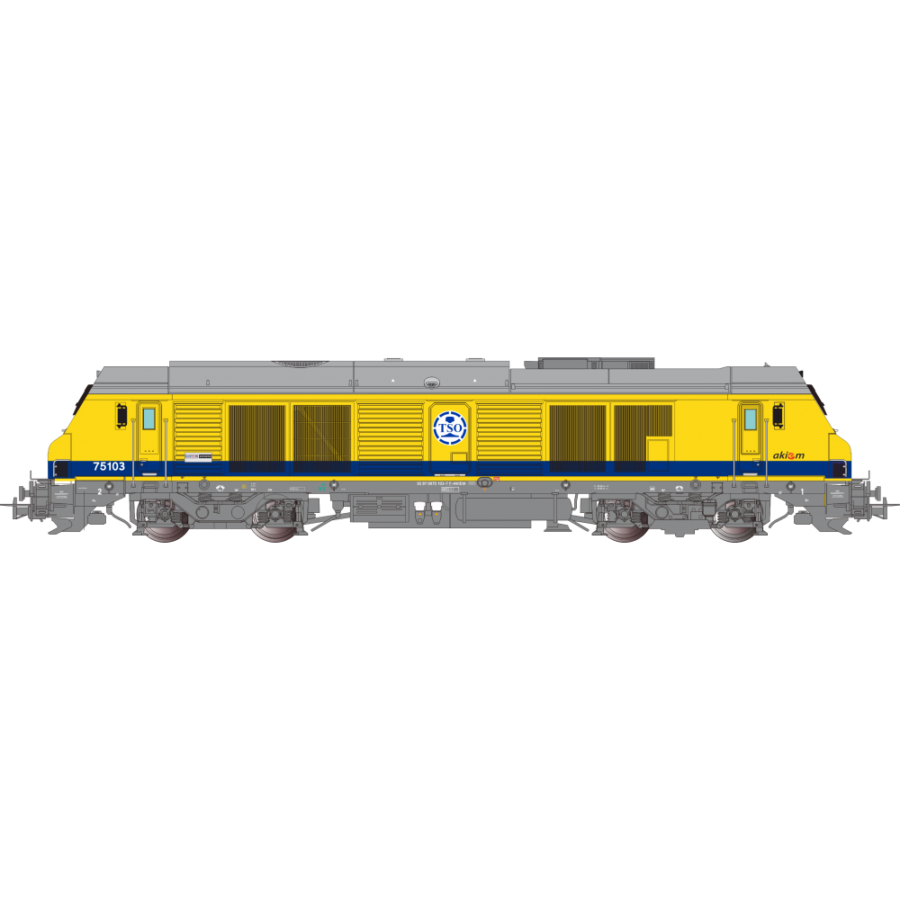 Os.Kar OS7502DCCS Locomotive diesel BB 75103, AKIEM, TSO "LGV SEA", digitale sonore