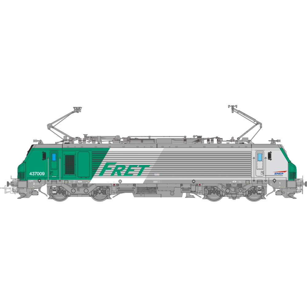 Os.Kar OS3703DCCS Locomotive électrique BB 437009, SNCF, FRET, logo casquette, Thionville, digitale sonore