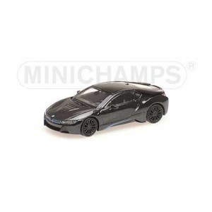 Minichamps 870028222 Voiture BMW I8 coupé, gris métal Busch véhicule Busch_870028222 - 1