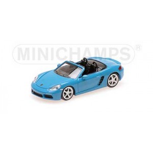 Minichamps 870065134 Porsche 718 Boxster 2016, bleu turquoise Busch véhicule Busch_870065134 - 1