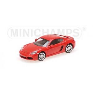 Minichamps 870065222 Porsche 718 Cayman 2016, rouge Busch véhicule Busch_870065222 - 1