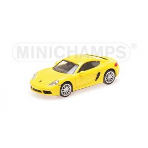 Minichamps 870065224 Porsche 718 Cayman 2016, jaune Busch véhicule Busch_870065224 - 1