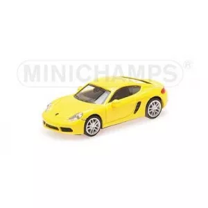 Minichamps 870065224 Porsche 718 Cayman 2016, jaune Busch véhicule Busch_870065224 - 1