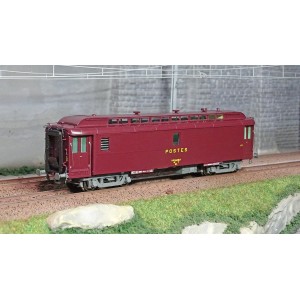 Ree Modeles VB250 Voiture postale ambulant OCEM 16m, PAZ brun PTT, châssis gris, SNCF Ree Modeles VB-250 - 1